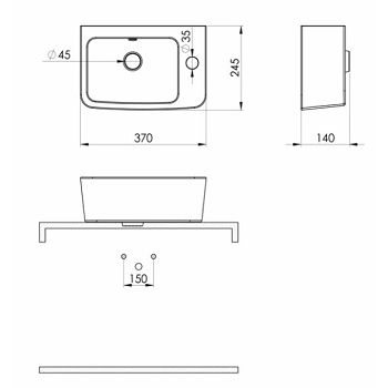UMIVAONIK CONCEPTO SMALL-T, 37x24,5x14 CM, LIJEVI  V451952