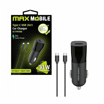 PUNJAČ ZA MOBITEL AUTO SC-198008+TYP C