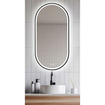 KUP.OGLEDALO PROSPEROUS 1100x500, LED TOUCH & FOG FREE, CRNI OKVIR HC3024-B