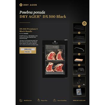 HLADNJAK ZA DOZRIJEVANJE MESA DRY AGER DX 500 Premium S Budle Black