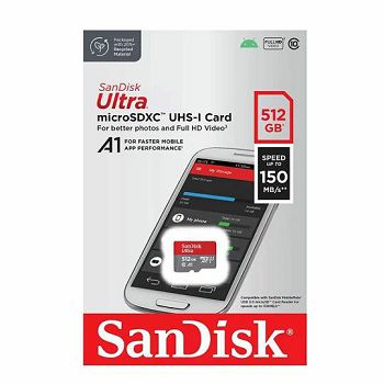 MEMORIJSKA KARTICA SANDISK MICRO SDHC ULTRA 150 MB/S 512 GB