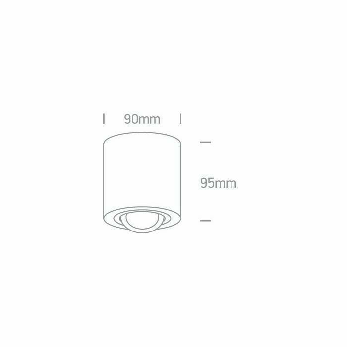 DM12105AB/W NADGRADNI REFLEKTOR OKRUGLI  BIJELI