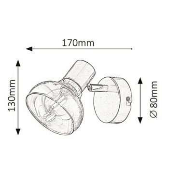 RABALUX 5546 REFLEKTOR HOLLY E14/40W ANTIK/ZLATO