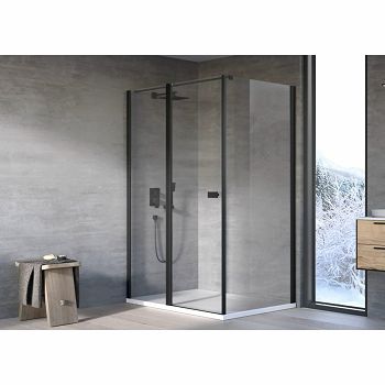 TUŠ VRATA ANDROMEDA D100 B/1 CRNI PROFIL/PROZ.STAKLO