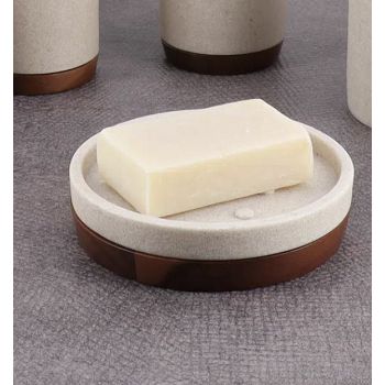 TEND.64169104 DRŽAČ SAPUNA PERUGIA POLIRESIN/ACACIJA, NATUR