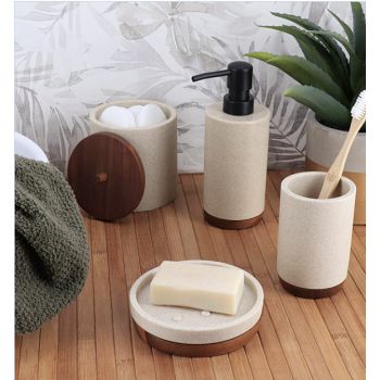 TEND.61169104 ČAŠA PERUGIA POLIRESIN/ACACIJA, NATUR