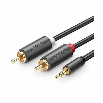 KABEL UGREEN 3,5MM (M) NA 2*RCA (M) 3M