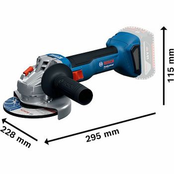 BOSCH GWS 18V-8 125mm AKU BRUSILICA SOLO 0.601.9N9.000