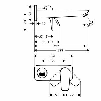 HANSGROHE TALIS E PODŽBUKNA SLAVINA ZA UMIVAONIK GOLD COOL-SUNRISE  71734990