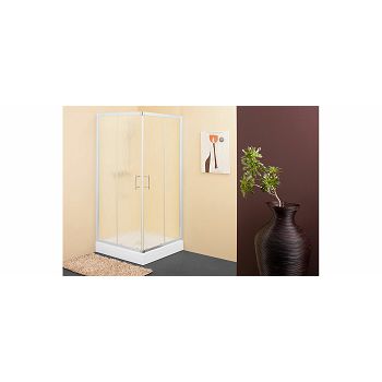 TUŠ KABINA SQ LINE TKK 100x90 S/CH, SILVER PROFIL, MUTNO STAKLO