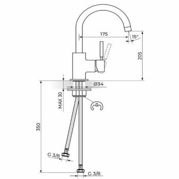 MJEŠALICA ZA SUDOPER GUN METAL SIVA JG38101