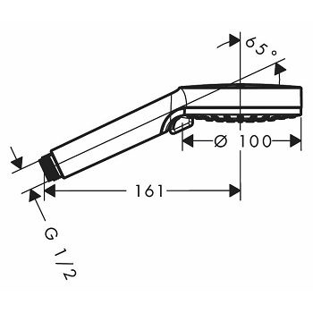 HANSGROHE 26270000 TUŠ RUČICA VERNIS BLEND 100 VARIO,2 MLAZA,KROM