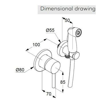 BOZZ HIGIJENSKI SET - MJEŠALICA TOPLA/HLADNA