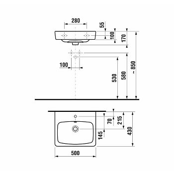 UMIVAONIK LYRA PLUS PRAVOKUTNI 50X43 CM 1038.0