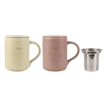 ŠALICA ZA ČAJ 0875 sa inox filterom 400ml  porculan sort