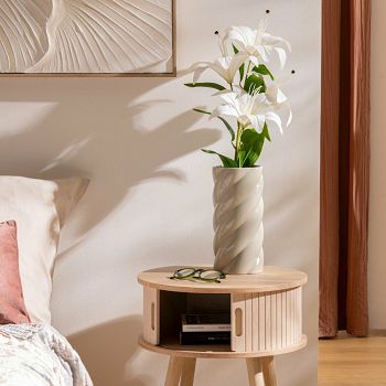 VAZA DEKORATIVNA  COBY 25,5CM KERAMIKA SVIJETLO ZELENA