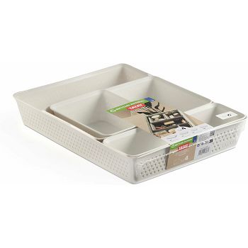 ORGANIZATORI BOHOL SET 4KOM SLIM +A6+A5+A4  BIJELA