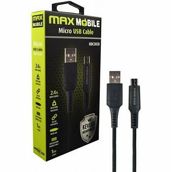 KABEL MAXMOBILE MICRO USB FLAT CRNI 1M