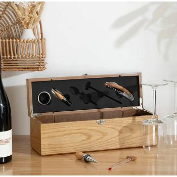 SOMMELIER SET 5-DIJELI U DRVENOJ KUTIJI
