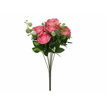 BUKET RUŽA/EUKALIPTUS 45CM CIKLAMA