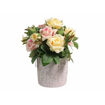 ARANŽMAN U POSUDI 26CM SVIJETLOROZA/ŽUTA