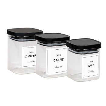 POSUDA STAKLENA SOL,ŠEĆER,KAVA 900m lsort