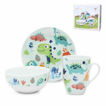 SET DJEČJI ZA JELO DINOSAURI 3/1 porculan