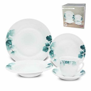SERVIS ZA JELO PORCULAN 30 DIJELNI EMERALD PETALS SA ŠALICAMA
