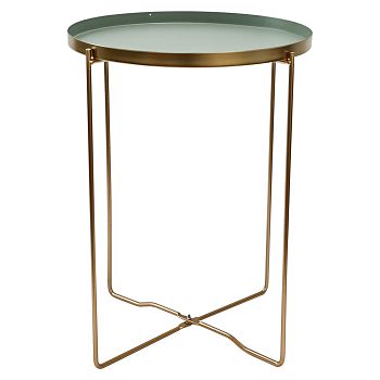 STOL FROSTY METALNI  36x47,56cm zlatno/zeleni