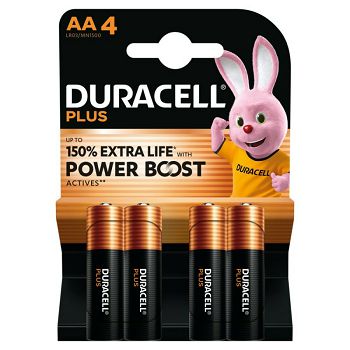 DURACEL BATERIJA AA PLUS POWER BOOST +150EXTRA LIFE 4/1