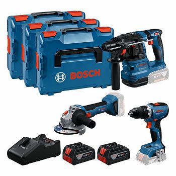 BOSCH SET AKU ALATA 18V GSR+GBH+GWS+2x5.0Ah+GAL18V 0.615.A50.09G