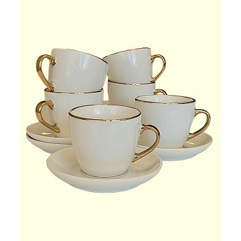 ŠALICE SET S TANJURIĆIMA 1162 200ml 12/1 zlatni rub