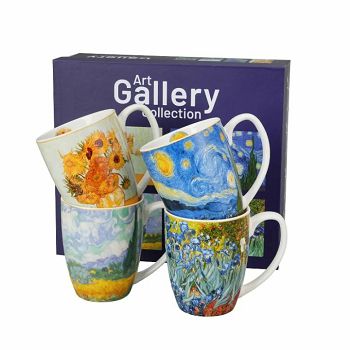 ŠALICE SET PORCULAN 4/1 360 ML U POKLON KUTIJI V. VAN GOGH
