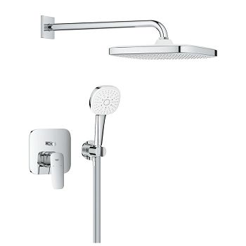 GROHE CUBEO 1053360000 PODŽB.SET SA PREBAC.,NOSAČ+RUČICA,IZLJEV+RUŽA 250MM, KROM