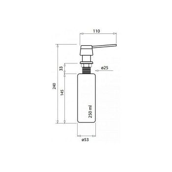 DOZATOR DETERDŽENTA D-601 BLACK METALIC