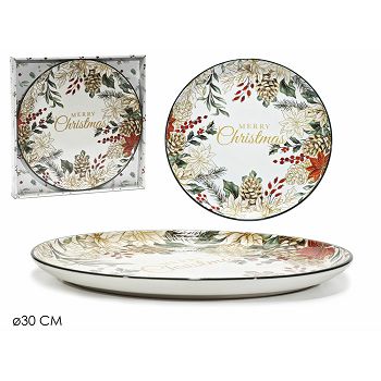 TANJUR DEKORATIVNI okrugli 30 cm merry Christmas