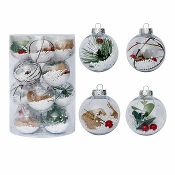 KUGLICE 8cm prozirne,punjene 16/1 