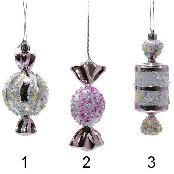 UKRAS ZA BOR BOMBON ROZO-BIJELI S PERLICAMA U BOJI 12,5x5,5 cm