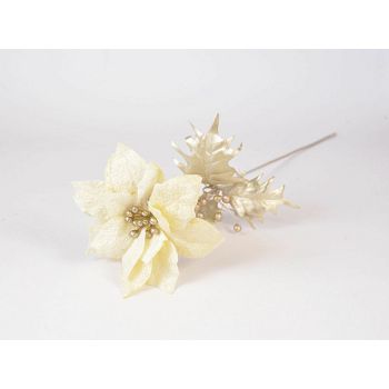 BOŽIČNA ZVJEZDA 45 CM KREM ,ZLATNA