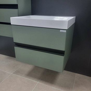 BAZA LYRA 60 S UMIV. 2 LADICE, SMOKE GREEN, CRNE RUČKE