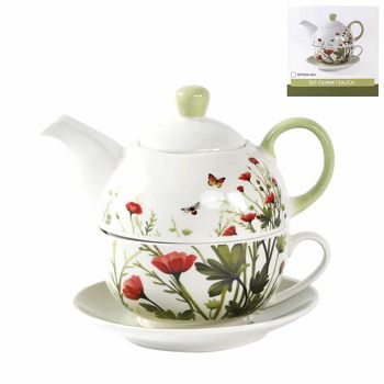 SET ZA ČAJ PORCULAN NB 425/250ml cvjetni dekor