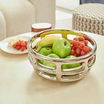 ZDJELA SKY 29.6X11.8CM  SREBRNA keramika