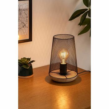 SVJETILJKA ZELY 15X23CM METAL/DRVO CRNA