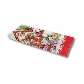 NADSTOLNJAK BOŽIČNI JOY 45 x 140 MEDO S POKLONIMA