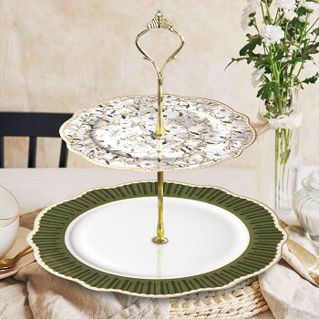 ETAŽER 2 NIVOA FLORAL MEADOW NB 26,5cm porculan