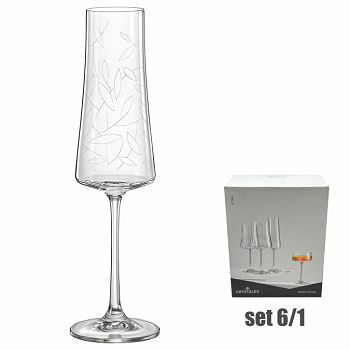 ČAŠE KRISTALIN XTRA ŠAMPANJAC 6/1 210 ML – DEKORIRANE