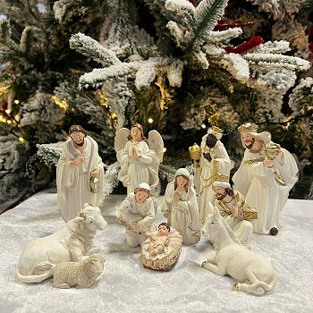 SVETA OBITELJ do 12cm figure11 dijelova bijelo-zlazne