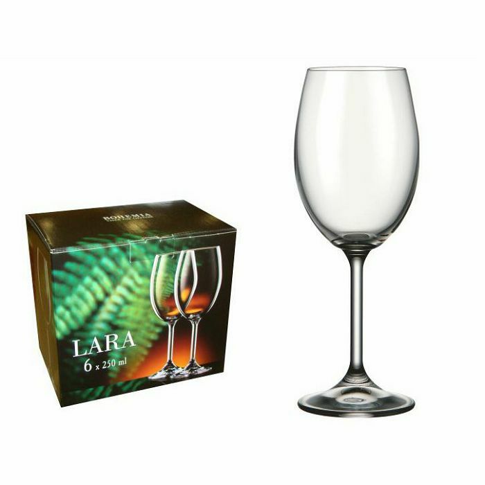 ČAŠE ZA VINO LARA 250ML 6/1 