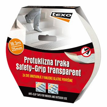 TRAKA PROTUKLIZNA 25 MM TRANSP. "TEXO"