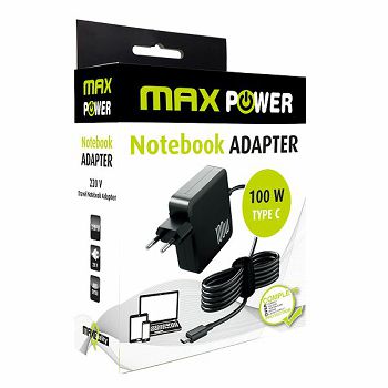 PUNJAČ ZA LAPTOP MAXPOWER UNIVERZALNI 100W TYPE-C 1.8 MET